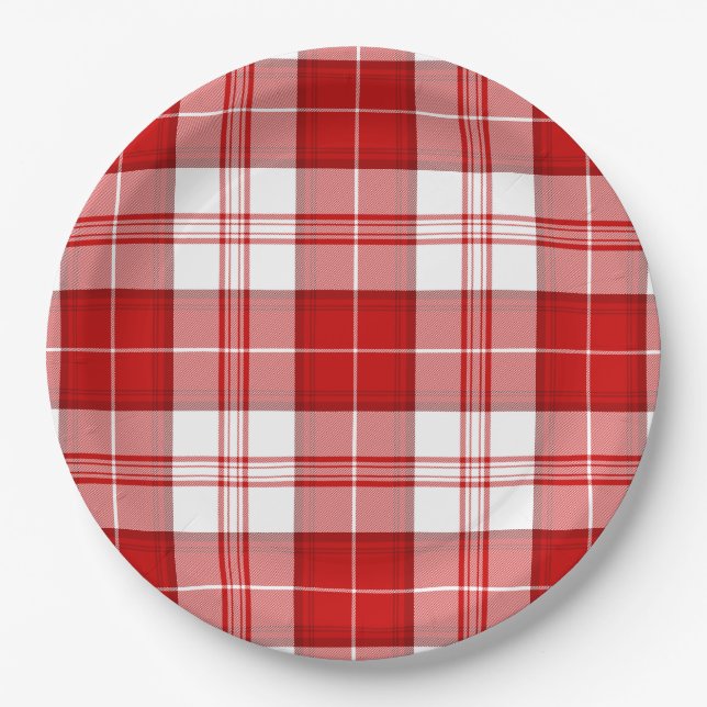 Menzies Tartan kariert Pappteller (Vorderseite)