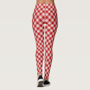 Menzies-Tartan Rot-Weiß-Karo Leggings