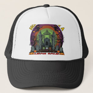 Meon Einige Halloween-Friedhofstor-Monster-Kürbis Truckerkappe