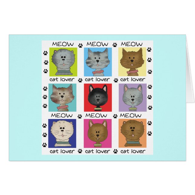 Meow Amoureux des chats Tshirts et cadeaux (Devant horizontal)