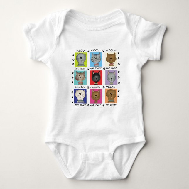 Meow Amoureux des chats Tshirts et cadeaux (Devant)