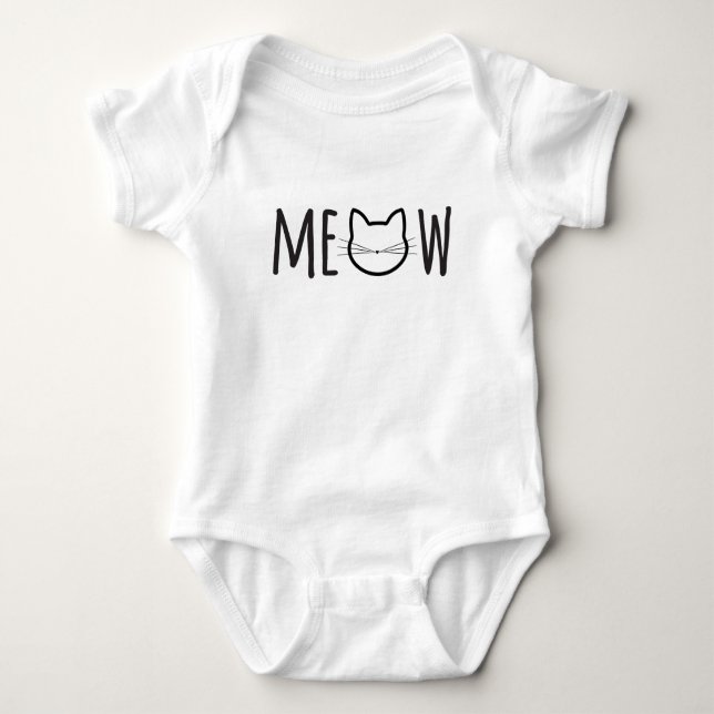 Meow Baby Strampler (Vorderseite)