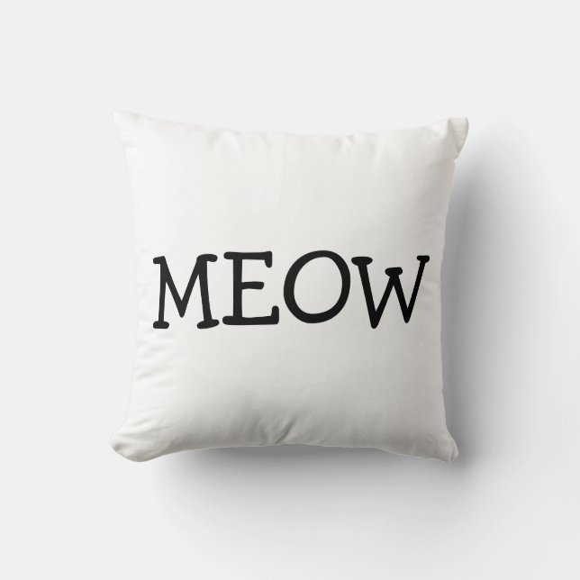 MEOW, Baumwollkissen Kissen (Vorderseite)