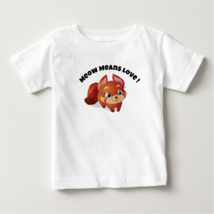 Meow bedeutet Liebe Kinder T - Shirt - Niedliches
