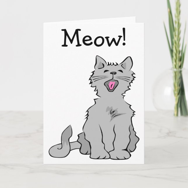 Meow : Bonne carte d'anniversaire (Devant)