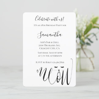 Meow Cat Birthday Einladung