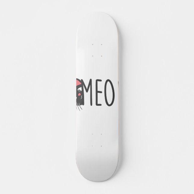 Meow cat - Choose background color Skateboard (Vorne)