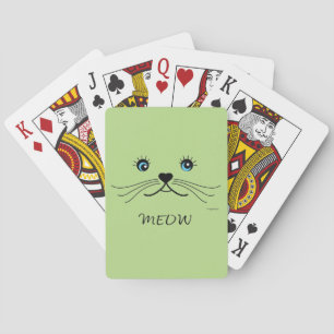 MEOW-Cat-Gesichtspflege Grafik Cool Spielkarten