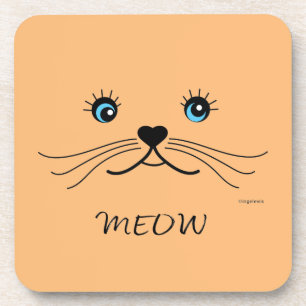 MEOW-Cat-Gesichtspflege Grafik Cool Untersetzer