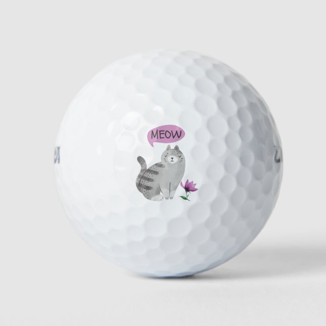 Meow Cat Golfball (Vorderseite)