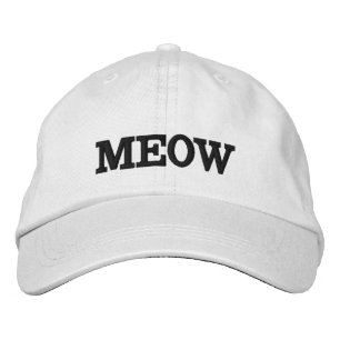 MEOW CAT HATS BESTICKTE BASEBALLKAPPE