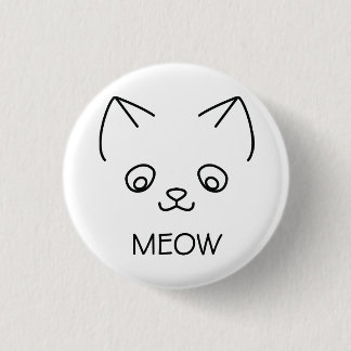 MEOW CAT IN SCHWARZ BUTTON