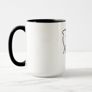 Meow Cat Line Art Minimalistisches Chat-Design Tasse