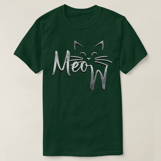 Meow Cat Mama Vater Geschenke, Katze Geschenke Kat T-Shirt (Design vorne)