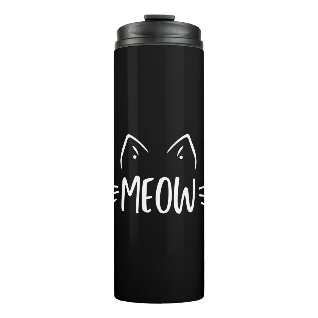 Meow Cat Thermosbecher (Vorderseite)