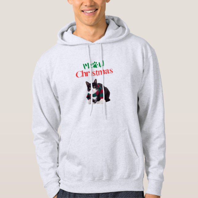 MEOW CHRISTMAS CAT HOODIE (Vorderseite)