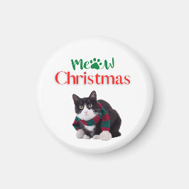 MEOW CHRISTMAS CAT MAGNET