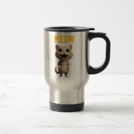 Meow Cute Cat Travel Mug