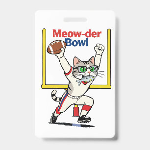 Meow-der Bowl Champion Katzenfußball Ausweis