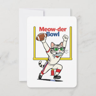 Meow-der-Bowl-Champion Katzenfußball  Einladung
