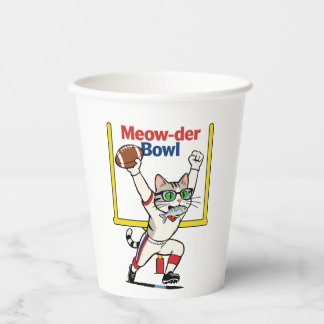 Meow-der-Bowl-Champion Katzenfußball  Pappbecher