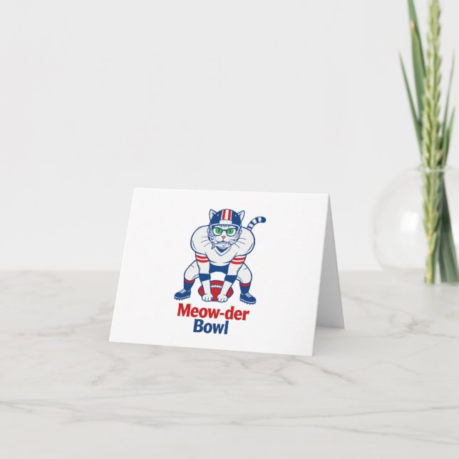 Meow-der Bowl  Dankeskarte (Vorderseite)