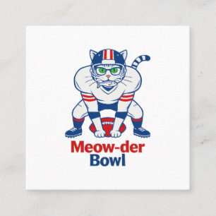 Meow-der Bowl Quadratische Visitenkarte