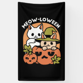 Meow - Festivals Halloween Cat Design Banner