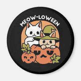 Meow - Festivals Halloween Cat Design Magnet