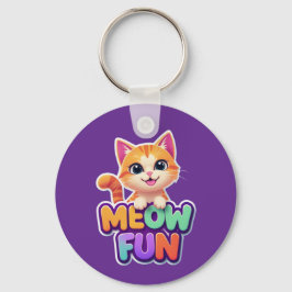 Meow Fun - Süßer lächelnder Katzen-Schlüsselanhäng Schlüsselanhänger