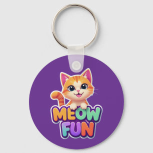 Meow Fun - Süßer lächelnder Katzen-Schlüsselanhäng Schlüsselanhänger