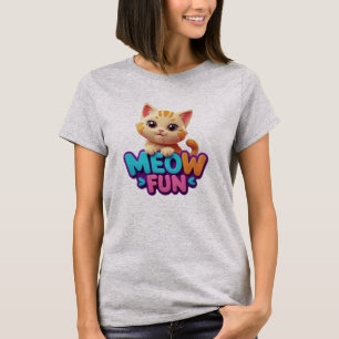 Meow Fun - Süßes Katzen-T-Shirt T-Shirt