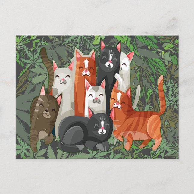 Meow Gang Postkarte (Vorderseite)