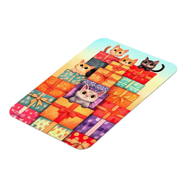Meow Geschenk Geburtstagsturm Magnet (Linke Seite)