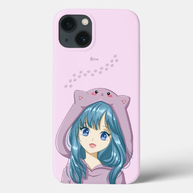 Meow Girl iPhone Case (Rückseite)