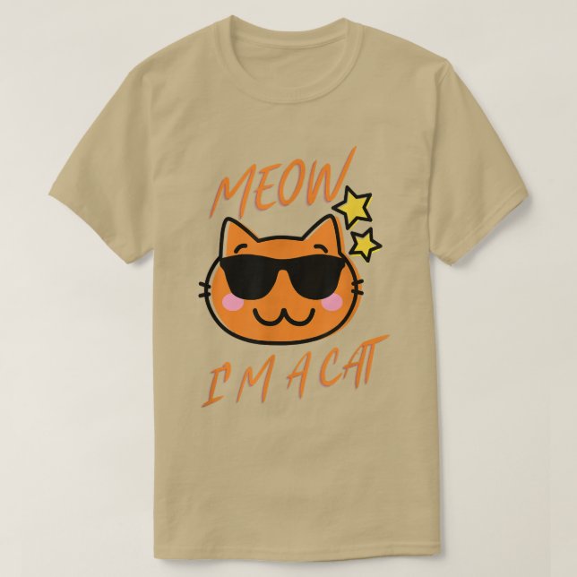 Meow Ich bin ein Cat-Shirt für Frauen Männer Kinde T-Shirt (Design vorne)