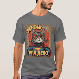 Meow, ich bin ein Held - Fun Cat Lover's T-Shirt