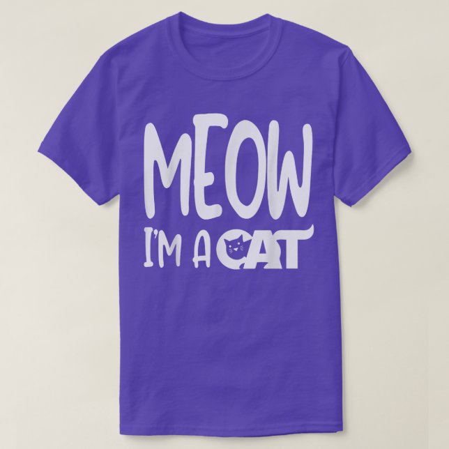 Meow, ich bin ein Katzen Halloween-Kostüm  T-Shirt (Design vorne)