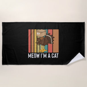 Meow Ich bin Katze lustige Erntedank Truthühnchen Strandtuch