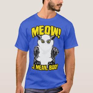 Meow Ich Gemein Boo Funny Ghost Cat Halloween T-Shirt