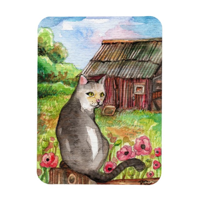 Meow in der Scheune Magnet (Vertikal)
