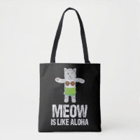 Meow ist wie Aloha Katzen-hawaiische Tanz Hula