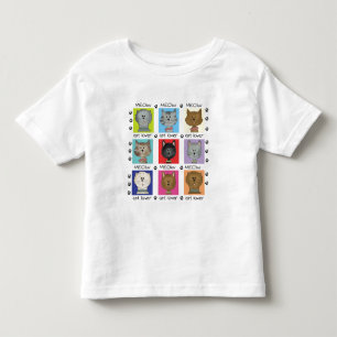 Meow-Katzen-Liebhaber-T-Shirts und Geschenke Kleinkind T-shirt