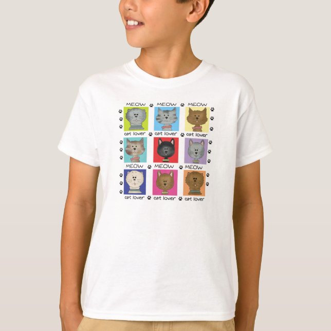 Meow-Katzen-Liebhaber-T-Shirts und Geschenke T-Shirt (Vorderseite)