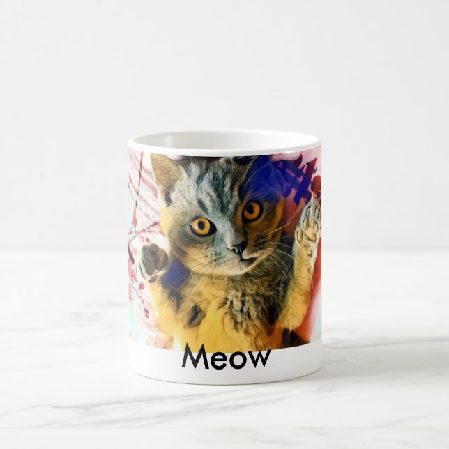 Meow-Katzen-Tasse Kaffeetasse (Mittel)