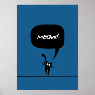 meow kitblue 1 Poster