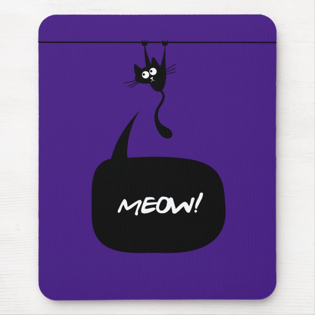 Meow Kitty lila mousepad 2 (Vorne)