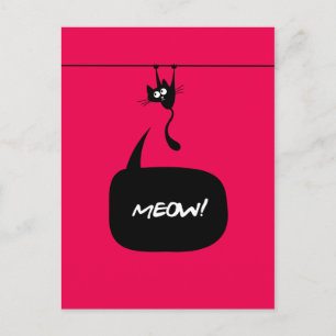 meow kitty rose 2 Carte postale
