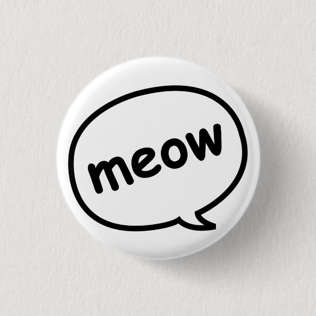 Meow-Knopf Button (Vorderseite)