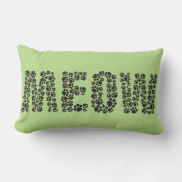 Meow-/Liebe-Tatzen-Drucklumbar-Kissen Lendenkissen